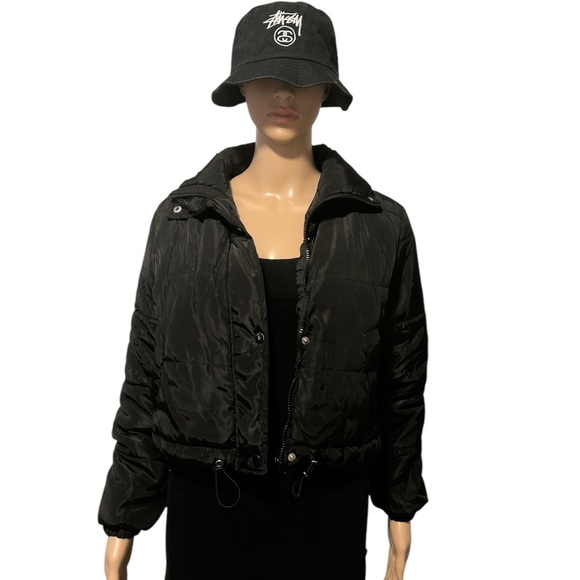 SHEIN Black Puffer Jacket - Size US 4 - Picture 1 of 4